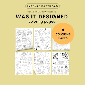 Was it Designed JW Kids Colouring Pages Fun Activities Digital Download Family Worship Ideas For Jehovah&#39;s Witnesses Service Idea