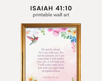 JW Wall Art Isaia 41:10 Versetto biblico stampabile per i Testimoni di Geova NWT Scrittura