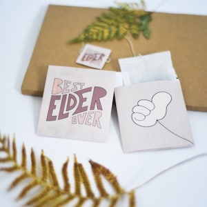 Sobre para bolsita de té imprimible para regalo de anciano de JW Regalo de agradecimiento para hermano Regalo hecho a mano