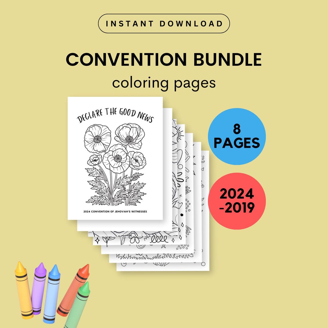 JW Kids Printable Colouring Pages From Previous Conventions 2019-2024 ...