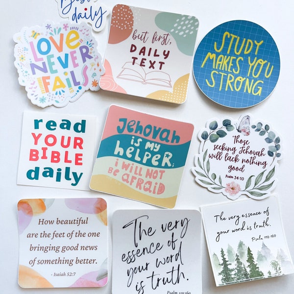 JW Sticker Bundle Pack of Random Stickers For Pioneers Gift Ideas for Jehovah's Witnesses