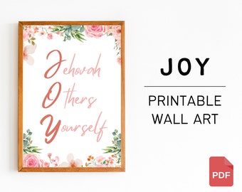 Jehovah, Others, Yourself - JOY - Printable Wall Art, jw printable artwork, jw art, jw gif, jw printable art, jw digital download | JW