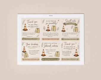 JW Gift For Attendants Thank You Convention Tag Set Eternal Happiness 2026 Jehovah's Witnesses (digital download)