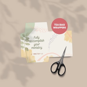 JW Pioneer Gift Printable Tea Bag Wrapper for Jehovah's Witnesses Fully Accomplish Your Ministry (Digital Download)