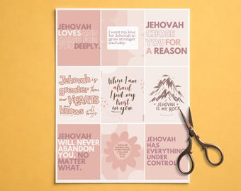 JW Printable Scriptures For Jehovah’s Witnesses Encouraging Bible Verses Digital Download New World Translation Personal Study Project