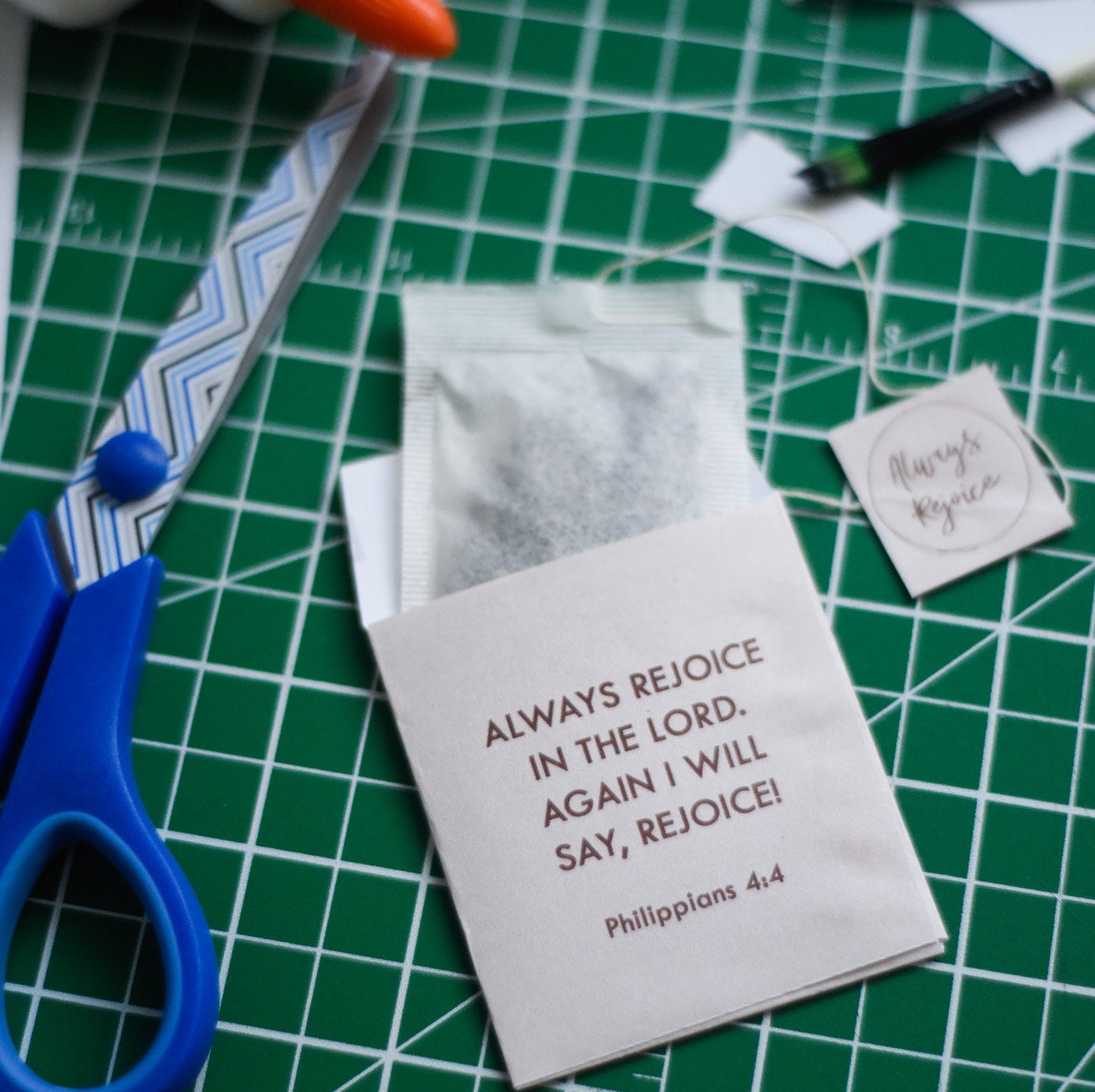 Printable Tea Bag Envelopes Always Rejoice Featuring Bible - Etsy
