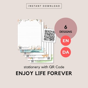 Disfruta de la vida para siempre Código QR Papelería imprimible para testigos de Jehová Plantillas de escritura de cartas JW