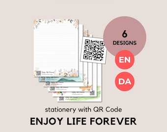 Enjoy Life Forever QR Code Printable Stationery For Jehovah Witness Letter Writing Templates JW