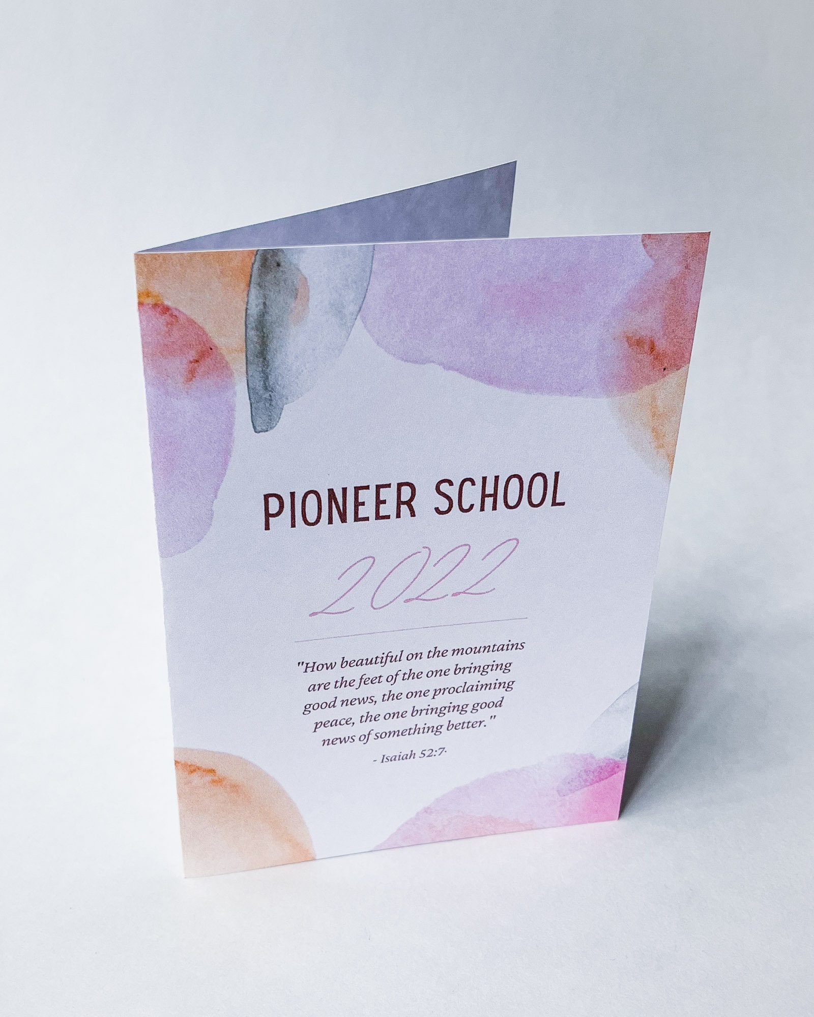 JW Pioneer School 2022 Printable Greeting Card With Bile - Etsy Israel