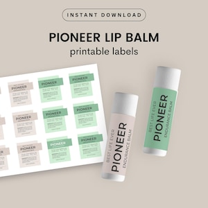 JW Lip Balm Labels Pioneer Printable DIY Gift With Proverbs 10:20 Gift Instant Download