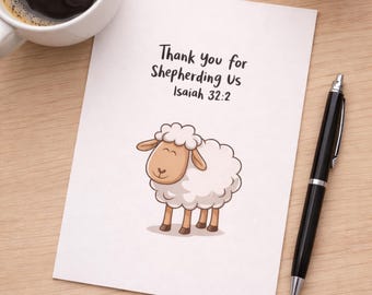 JW Elder Wertschätzung Karte, Danke Schaf Design (Digitaler Download)