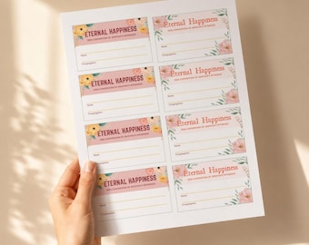 JW Convention 2026 Printable Name Badge Eternal Happiness Gift For Jehovah's Witnesses (digital download)