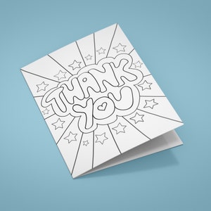 Printable Coloring Thank You Cards for Kids, Kids' Thank You, Coloring ...