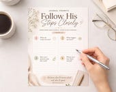 JW Study Worksheet Follow Jesus Steps Christian Journaling Printable Page For Jehovah’s Witnesses Bible Study (digital download)