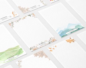 JW Letter Writing Stationery Set Printable Paper Templates Floral Enjoy Life Forever For Jehovah Witness (PDF download)