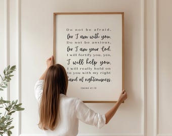 JW Afdrukbare muurkunst met de Bijbel Jesaja 41:10, Nieuwewereldvertaling | JW