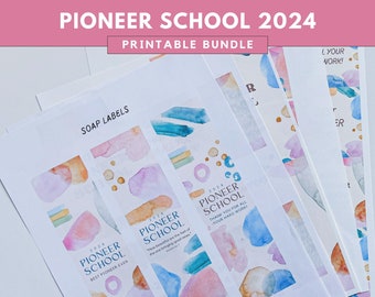 JW Printables Pioneer Bundle 2024 Pioneer School Gift JW Printable Pioneer School JW Pioneer School Card and Bookmarks Pioneer Gift Tags