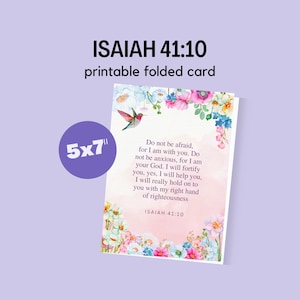 JW Card Isaia 41:10 Stampabile Incoraggiante Biglietto di Auguri per i Testimoni di Geova NWT Scrittura