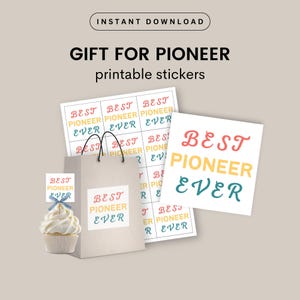 JW Pioneer Gifts Printable Stickers Best Pioneer Ever Encouragement Labels for Brothers and Sisters Snack Treats