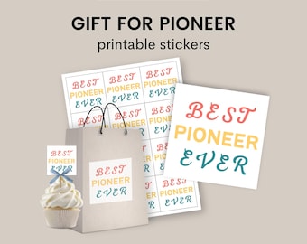 JW Pioneer Gift Printable Stickers Best Pioneer Ever Encouragement Labels for Brothers and Sisters Snack Treats (digital download)