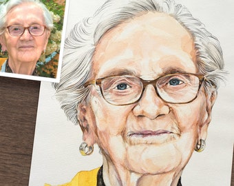 Portrait malen lassen Aquarell | Gemälde nach Foto | Custom Portrait Watercolor | Familienportrait & Pärchen
