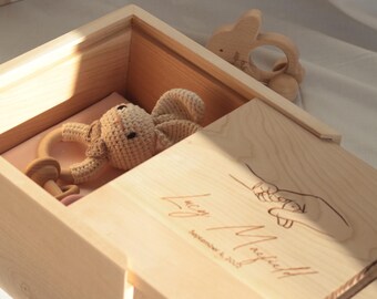 Newborn + First Baby Memory Box | Baby Keepsake Box | Boho Baby Shower Gift, Memory Box, First Time Mom Gift, Baby Organizer, Baby Girl Gift