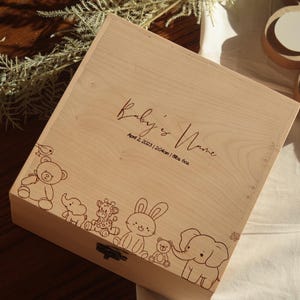 Baby Keepsake Box, Custom Engraved Newborn Chest, Small Memory Box, Wooden Memory Chest, Engraved Gifts, Newborn Box, Infant Memory Box