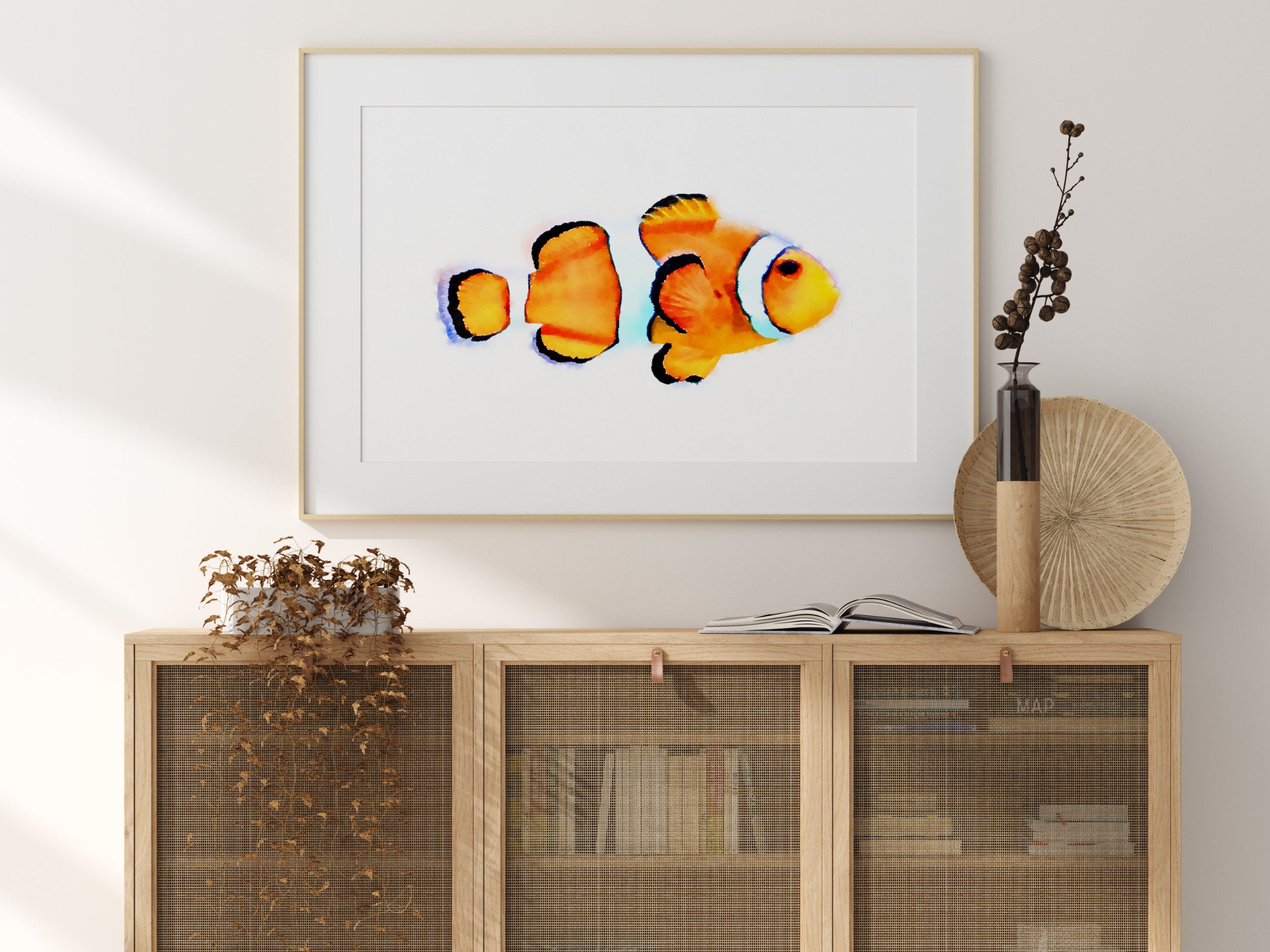 Nautical Decor / Fish Wall Art / Coastal Wall Art / Modern Art Etsy