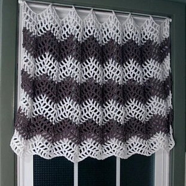 Crochet BIG CHEVRON CURTAIN Pattern