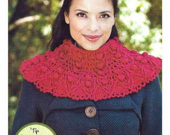 Crochet Pattern Women's Cowl Relief Pattern. PDF Download.