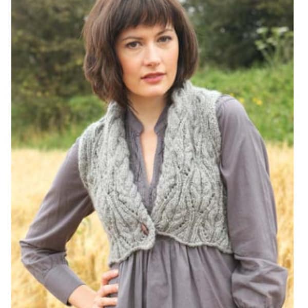 Pattern Knitted Women's Vest/Bolero.