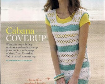 Super Easy Pattern Crochet Womens Lace Top Tunic Mesh. Size XS-5X.