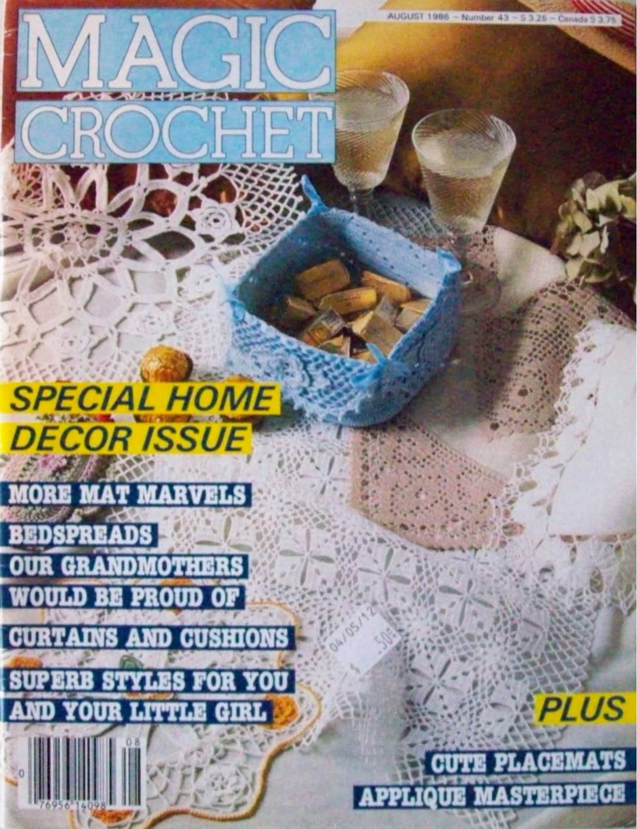 PDF Old Magazine Crochet Patterns 1986. 82 Color Pages of Napkins ...