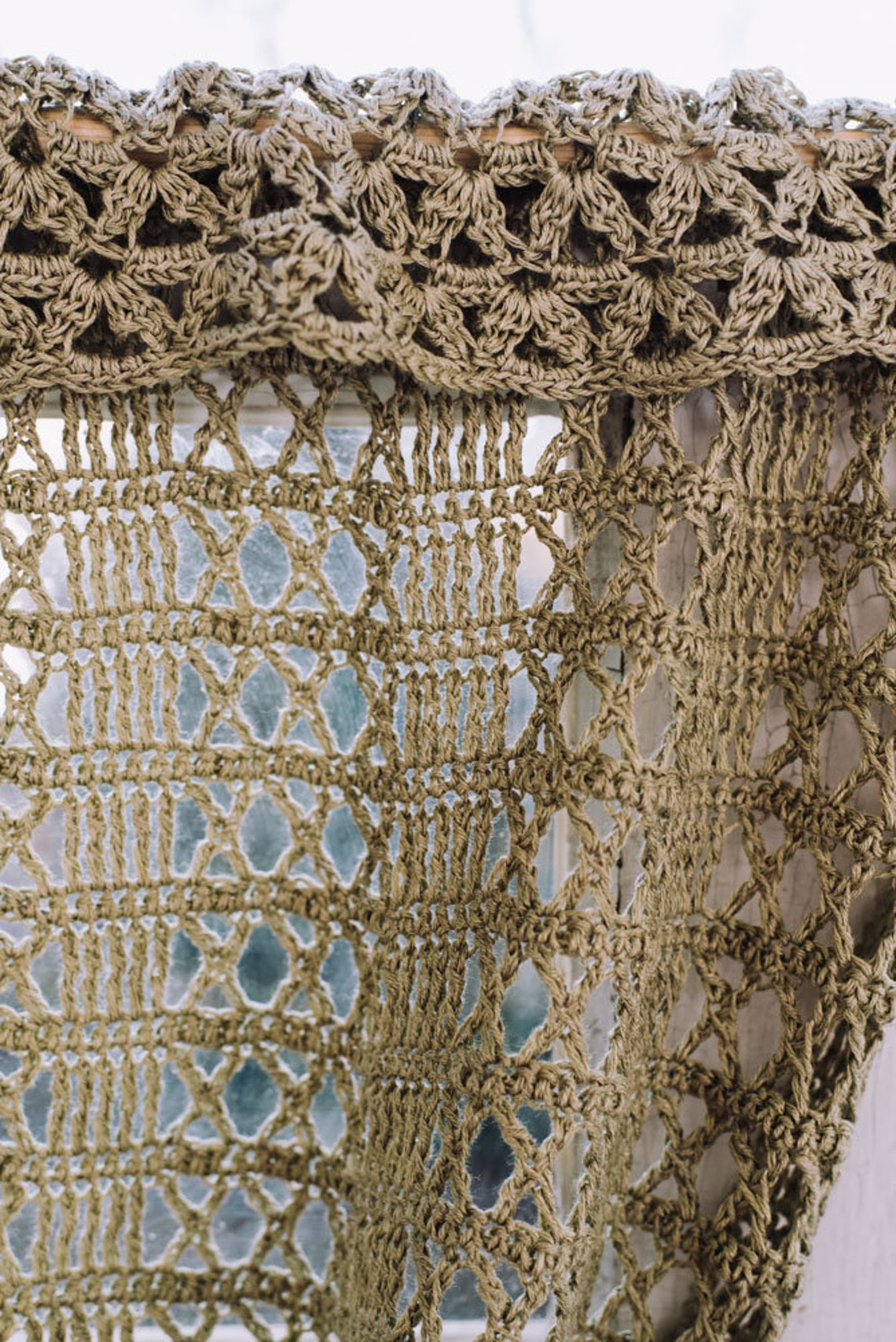 Pattern Crochet Lace Curtain Boho. Any Size. - Etsy