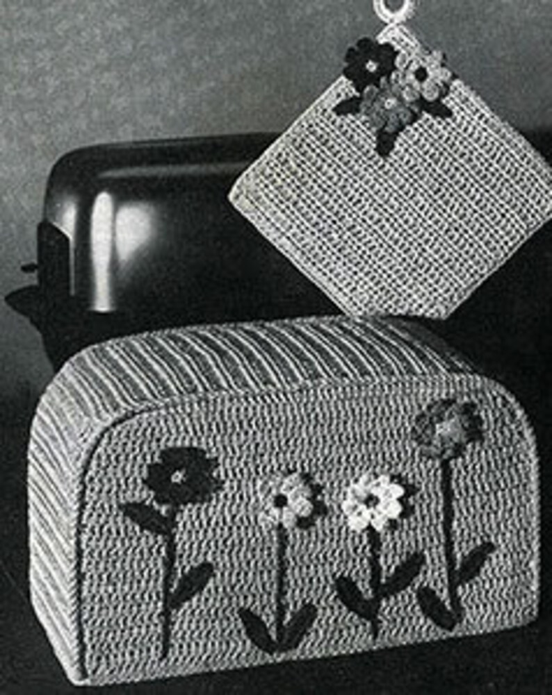 Crochet Pattern Toaster Cover and Pot Holder Etsy