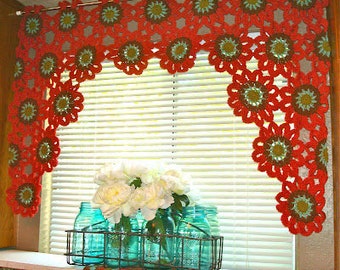 Crochet Flower Curtain Motif Pattern