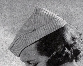 Vintage Crochet Women's Square Top Hat Pattern.