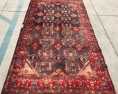 4 39 4 quot x8 39 Feet Handmade Wool Area Rug 1930s Vegetable Dyes Antique Lilihan Mallayer Sarouk Serapi Heriz