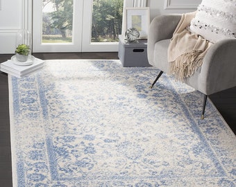 Light Blue Area Rug Etsy
