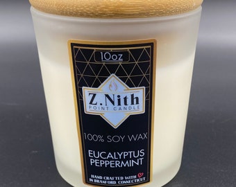 Eucalyptus Peppermint 100% Soy Wax Candle