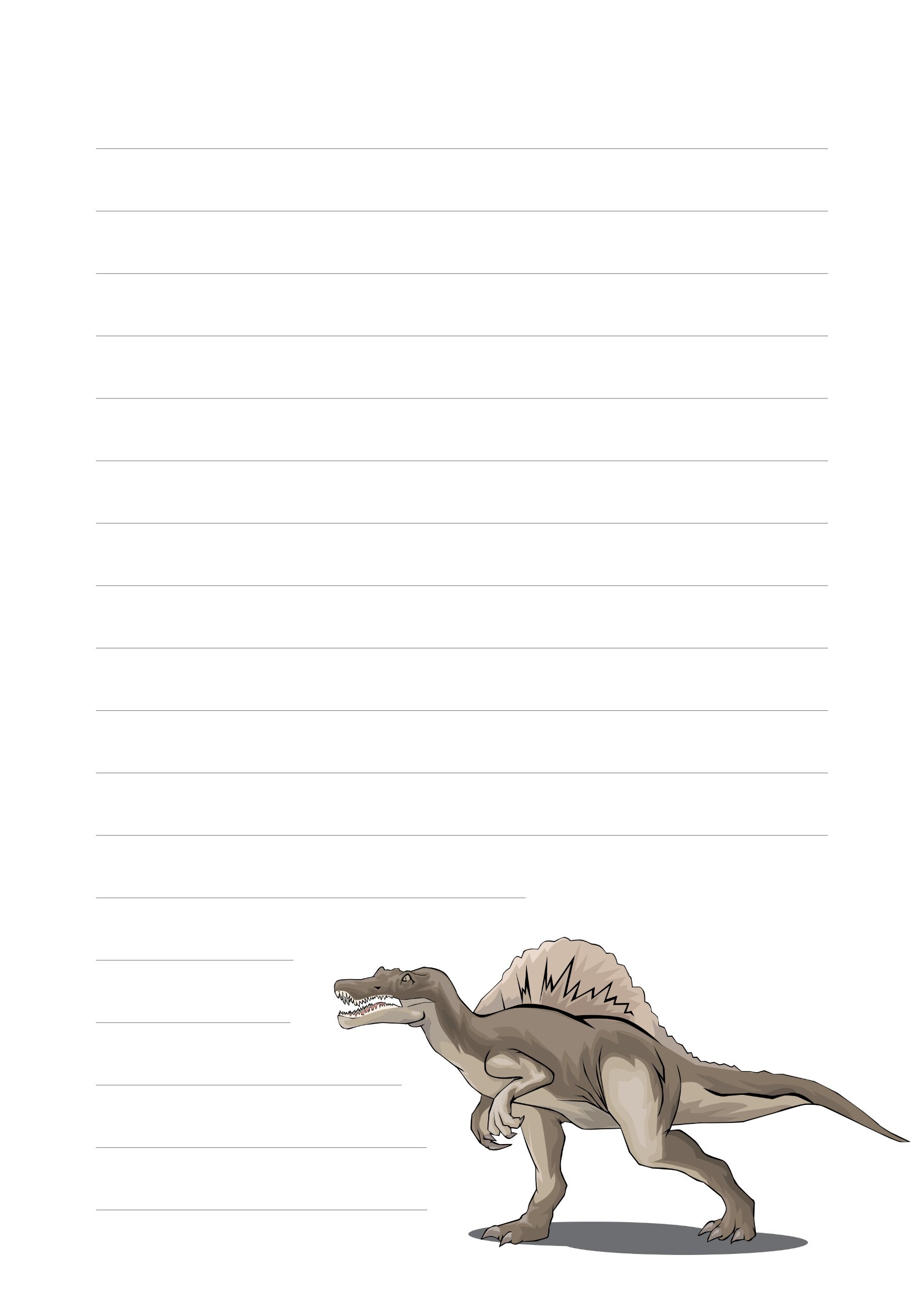 DINOSAUR WRITING PAPER For Children Handmade Dinosaurs Paper Etsy