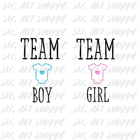 Team Boy & Team Girl Gender Reveal Keeper of the Gender Etsy