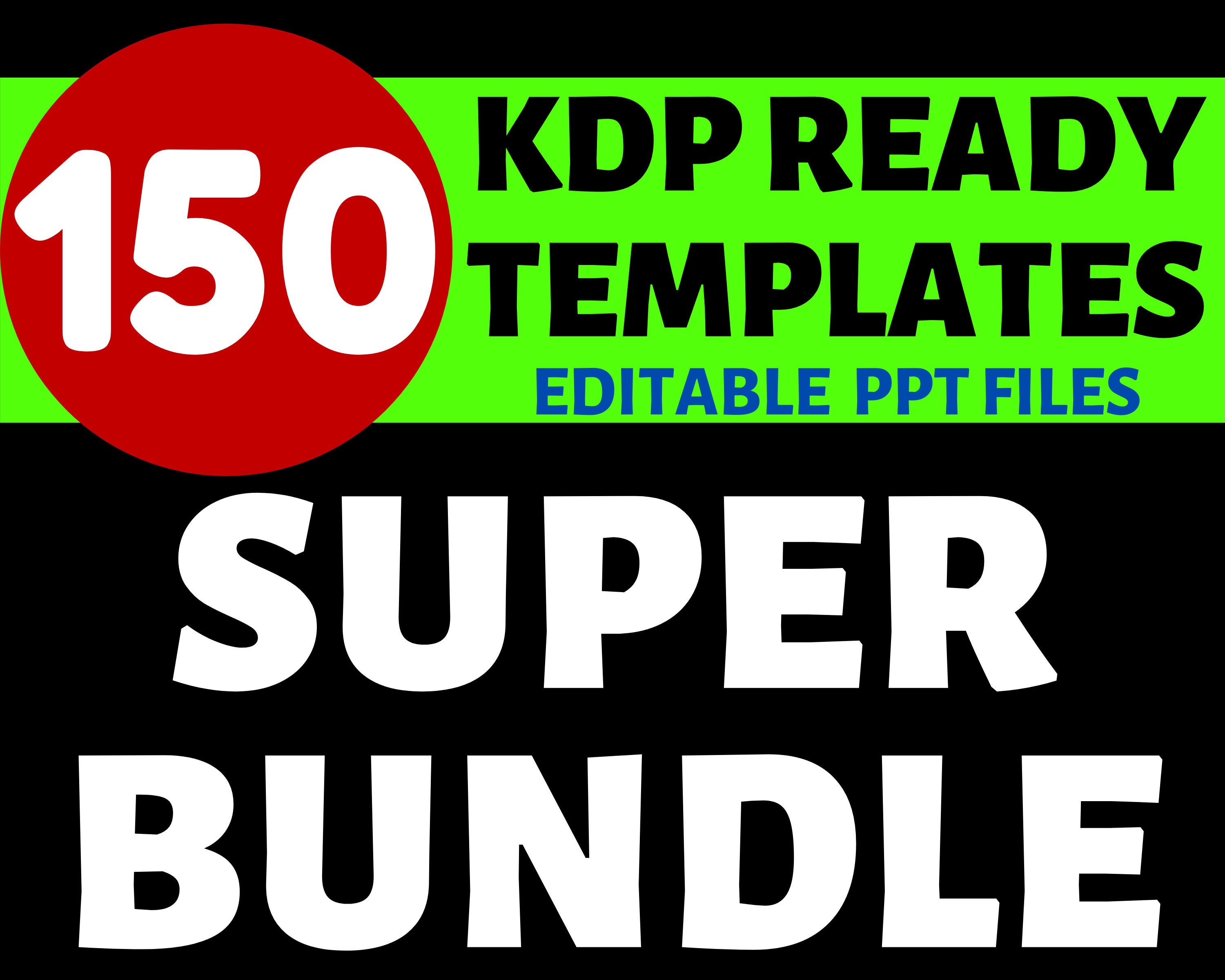 Download Kdp Super Bundle 150 Templates Commercial Licence Great Etsy