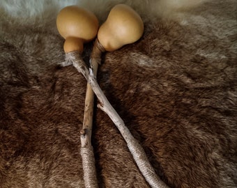 Pair of small Gourd Rattles