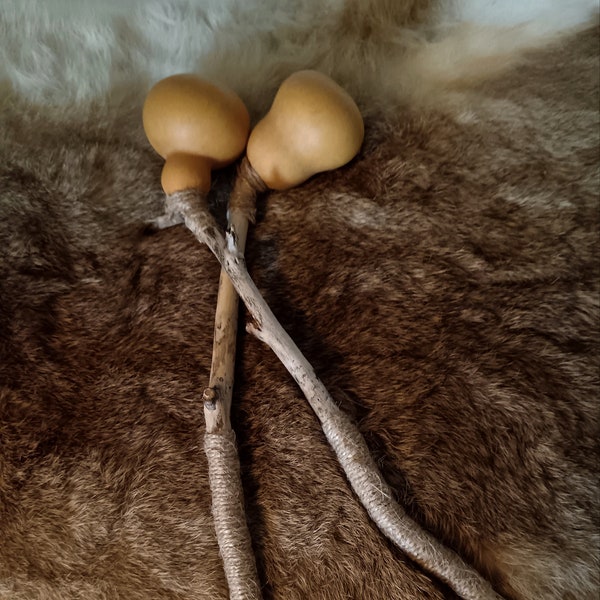 Pair of small Gourd Rattles