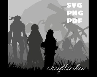 D.I.Y. Goblin Slayer Anime Shadow Box Light Box  SVG File PNG File PDF File - Instant download - Paper Cutting Template File