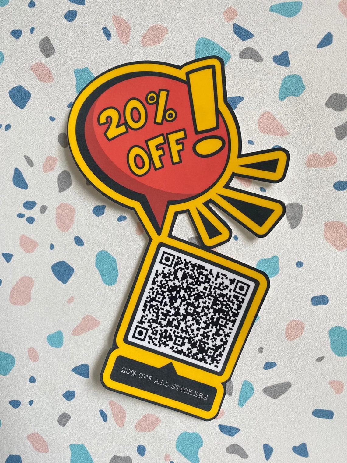 Custom Discount QR Code Advert Decal Premium High Quality Etsy