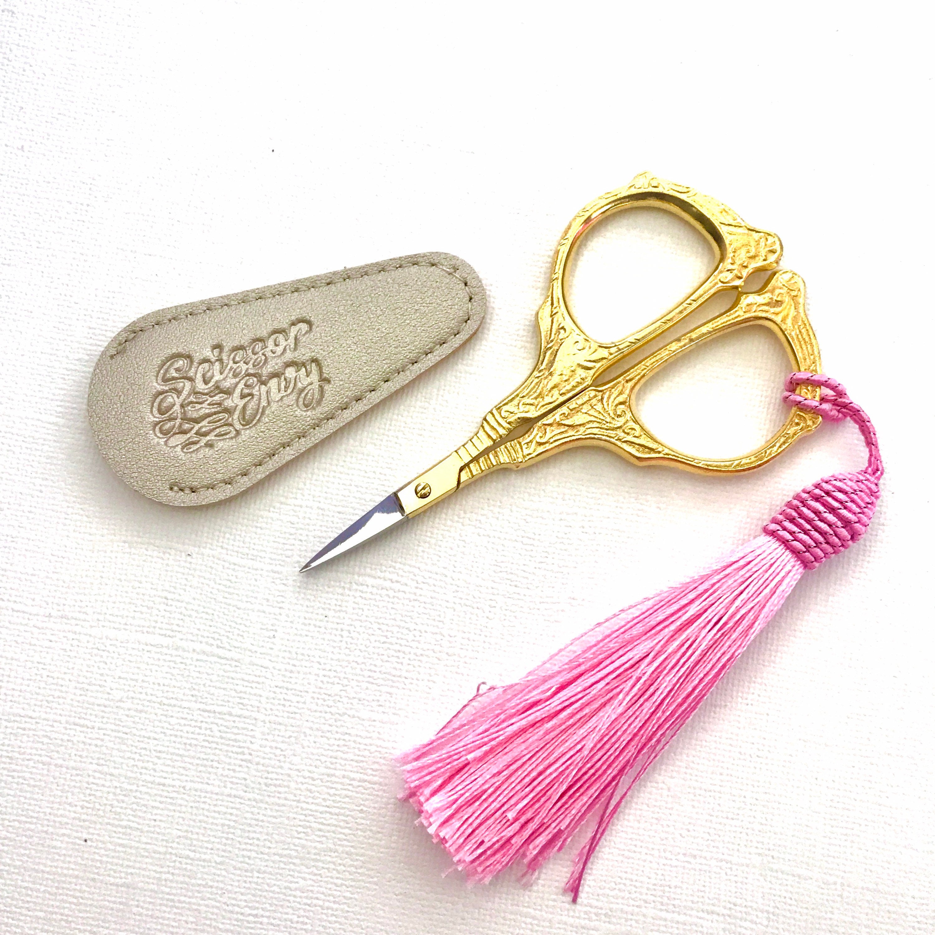Vintage Stork Craft Scissors, Small Colourful Embroidery Scissors
