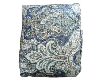 Pottery Barn Jordana Paisley King Duvet Cover Blue Multi