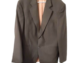 Vintage Gianfranco Ruffini Italy 100% Wool Gray Blazer Sport Jacket 42R
